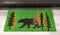 Rustic Black Bear By Pine Trees Coir Coconut Fiber Floor Mat Doormat 29"X17"