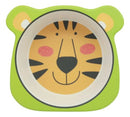 Ebros Tiger Kids Children Toddler Baby 5 Piece Organic Bamboo Dinnerware Set