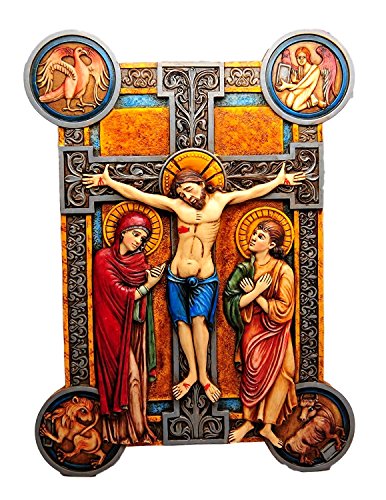 Ebros Gift 12.25" Tall 13th Century Missal Crucifix Wall Cross Plaque Figurine