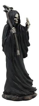 The Night Watchman Grim Reaper With Scythe Flipping Off Middle Finger Figurine