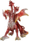 Ebros Red Fire Three Headed Dragon Hydra Roaring Statue 8" Tall Figurine Decor