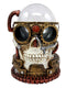 Ebros Steampunk Electric Plasma Laser Static Storm Ball Skull Decor Lamp 7" H