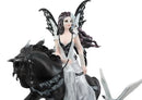 Nene Thomas Lamentation of Swans Masquerade Fairy Riding On Black Horse Statue