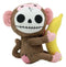 Ebros Small Furry Bones Skeleton Baby Monkey W/ Banana Plush Toy Doll Furrybones