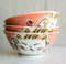 Made In Japan Pink Lucky Cat Maneki Neko 16oz Soup Rice Cereal Bowls Set of 6