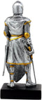 Ebros Medieval Swordsman Knight Of Heraldry Figurine 8.75"Tall Suit of Armor
