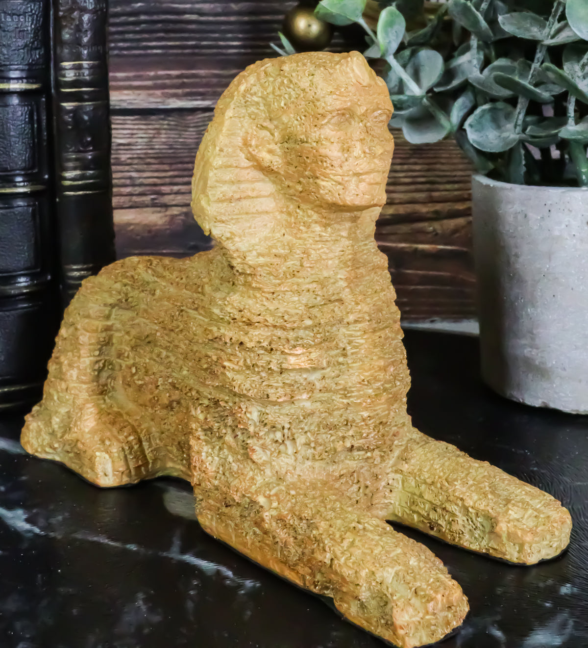 Egyptian World Wonder Great Sphinx Of Giza Androsphinx Sand Finish Figurine - Ebros Gift