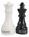 Black King And White Queen Checkmate Chess Ceramic Salt And Pepper Shakers Set