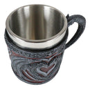 Celtic Valentine Lovers Dual Dragons Romantic Red Heart Coffee Cup Mug 12oz