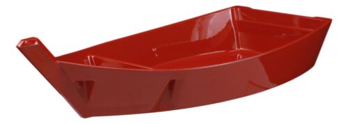 Japanese Omakase Red Sushi Boat Serving Plate Plastic Lacquer Restaurant Grade