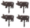 Pack of 4 Cast Iron Western Vintage Rustic Bacon Pig Wall Coat Hooks Hangers