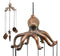 Ebros Gift Aluminum Coastal Sea Giant Octopus Kraken Resonant Relaxing Wind Chime Patio Garden Decor