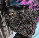 Beauty From Ashes Dark Romance Gothic Black Roses Heart Decorative Jewelry Box