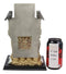 Ebros White Robe Santa Muerte Holy Seated On Throne with Scythe Statue 10.5"H