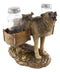 Full Moon Alpha Gray Wolf With Saddlebags Salt & Pepper Shakers Holder Figurine