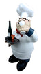 Ebros Master Chef Pierre Wine Tasting French Bistro Statue 14"H Kitchen Decor Figurine