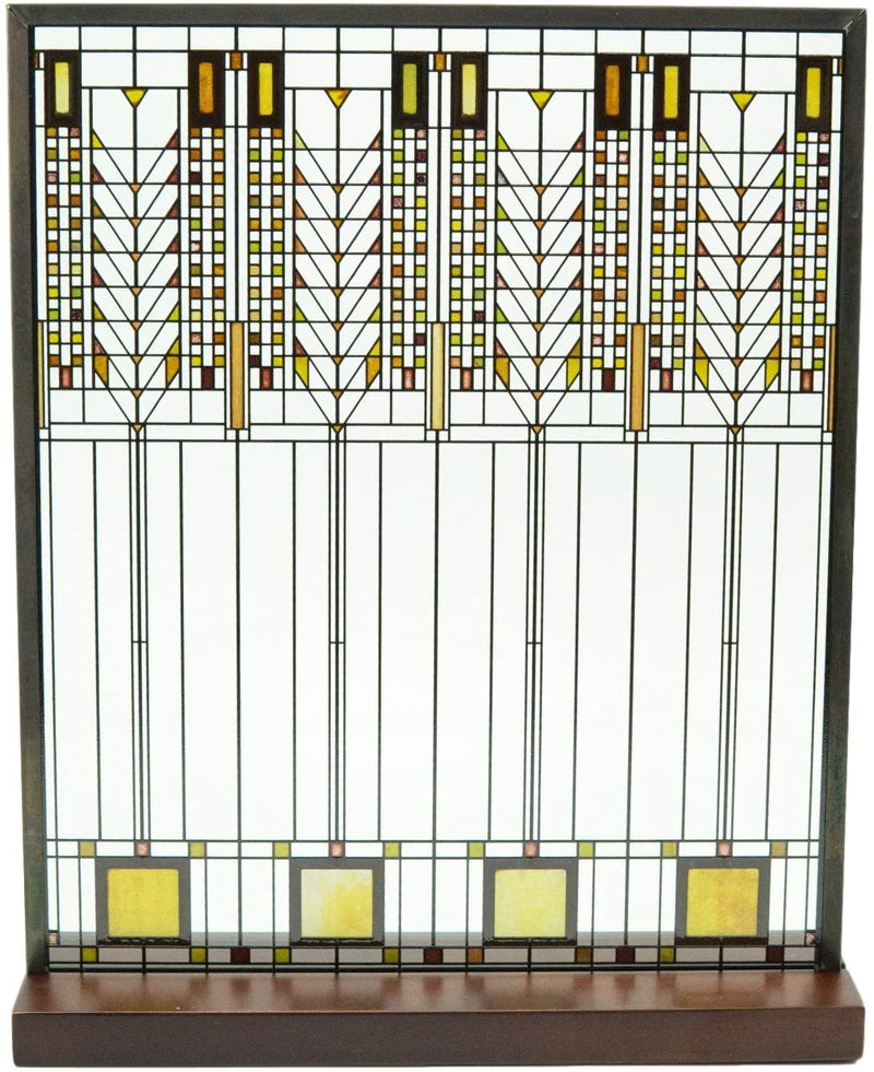 Ebros Frank Lloyd Wright Tree of Life Stained Glass 11.5" x 9.5" Desktop Plaque - Ebros Gift