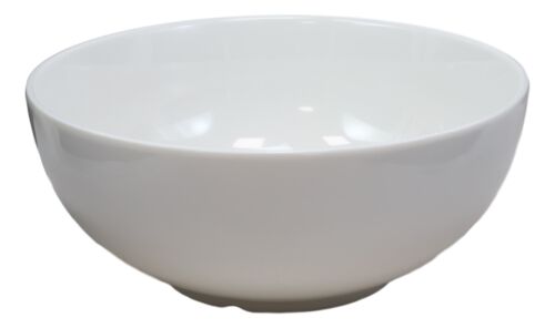 Pack Of 2 Large Contemporary Round White Jade Melamine Ramen Pho Vegetable Bowls