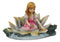 Thumbelina Of Lilies Girl Fairy Sitting On Water Lily Flower In Pond Figurine