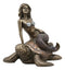Ebros Ocean Mermaid Riding On Sea Turtle Statue Nautical Sirens Of The Seas Coral Reef