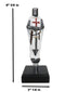 White Cloak Medieval Crusader Knight Swordsman Novelty Beer Tap Handle Figurine