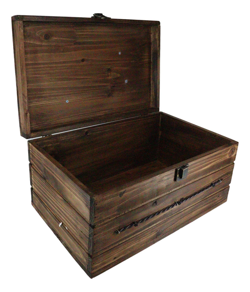 Large Western Six Shooter Pistol Guns Ammo Bullets Decorative Wooden Box 15"L