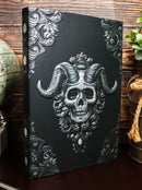 Necromancy Gothic Baphomet Demon Skull Blank Page Hardcover Journal Book