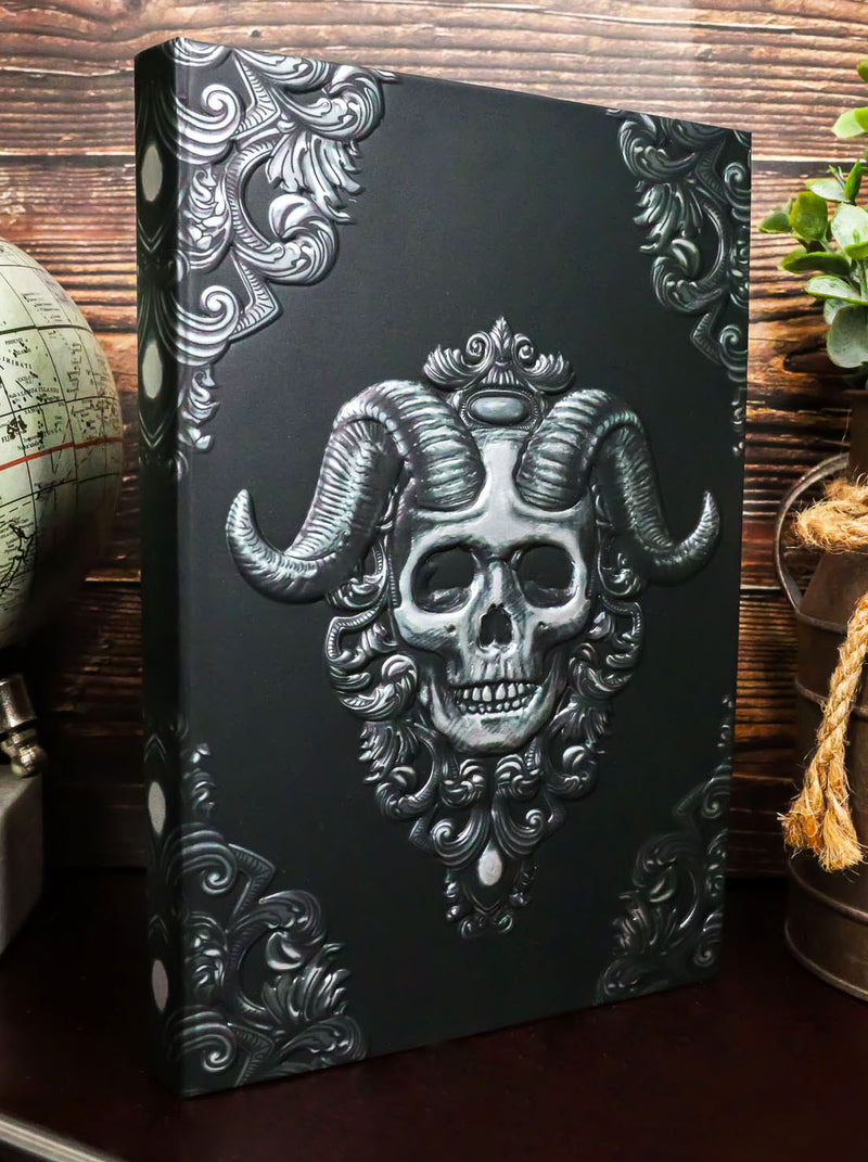 Necromancy Gothic Baphomet Demon Skull Blank Page Hardcover Journal Book