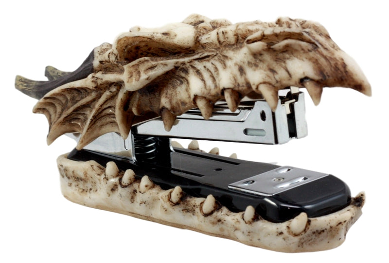 Ebros Skeleton Bone Dragon Head Stapler 6.75"L Office Desktop Accessory Decor