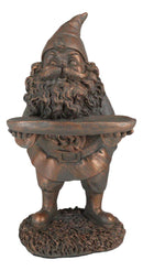 Fantasy Old Mr Gnome Holding Long Tray Garden Figurine Decor Or Keys Holder