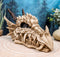 Ebros Jurassic Beowulf Elder Dragon Head Skull Realistic Fossil Statue 7.75" L