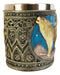 Celtic Howling Gray Wolf At Starry Night Mountains Coffee Mug & Wine Goblet Set
