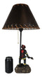 American Hero Fire Fighters Fireman In Full Gear And Axe Table Lamp With Shade