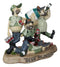 Western Redneck Men Beer Hunters Buddies Drunk On Beer Cans Kegs Party Figurine