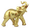 Auspicious Large Thai Buddha Feng Shui Golden Elephant With Trunk Up Statue