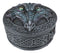 Celtic Blue Midnight Dragon Face With Rolling Eyes Decorative Box Figurine
