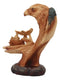 Ebros American Pride Bald Eagle Bust With Soaring Eagle In Forest Rocky Statue
