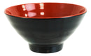 Pack Of 12 Modern Ridged Red Black Melamine Small 10oz Rice Miso Soup Bowls Set