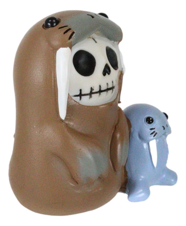 Furry Bones Utchi Sea Lion With Blue Seal Friend Skeleton Furrybones Figurine