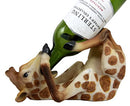 Ebros Gift Safari Drunken Long Necked Giraffe Wine Bottle Holder Caddy Figurine