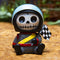 Ebros Gift 2.5" Tall Furrybones Jerry The Racer Race Car Driver with Racing Helmet and Finish Line Flag Collectible Figurine