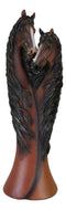 Rustic Western Country Heart Double Chestnut Horses Decorative Floral Vase
