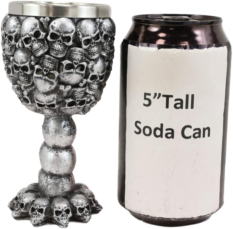 Ebros Day of The Dead Stacked Skulls Small Wine Goblet Or Shot Glass Chalice 3oz