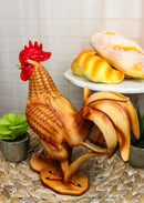 Ebros Country Farm Chicken Rooster Decorative Figurine In Faux Bamboo Finish Resin