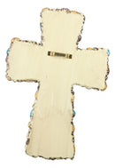 Rustic Southwestern Stony Crackled Turquoise Rocks And Colorful Gems Wall Cross