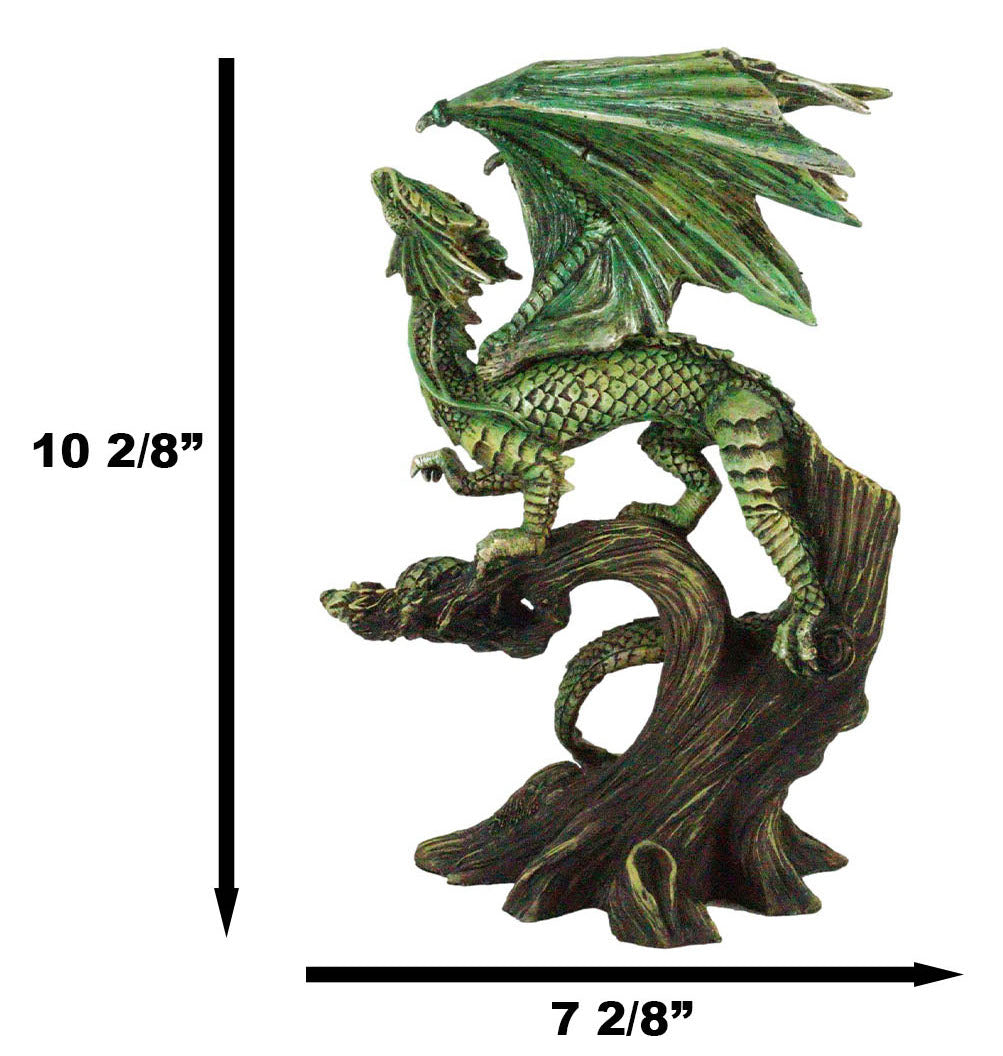 Ebros Gaia Tree Ent Earth Adult Mother Dragon Perching On Branch Figurine 10"H - Ebros Gift