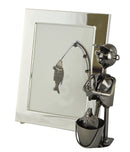Ebros Marine Fisherman Metal Sculpture 5"X7" Picture Frame Vertical Horizontal Display