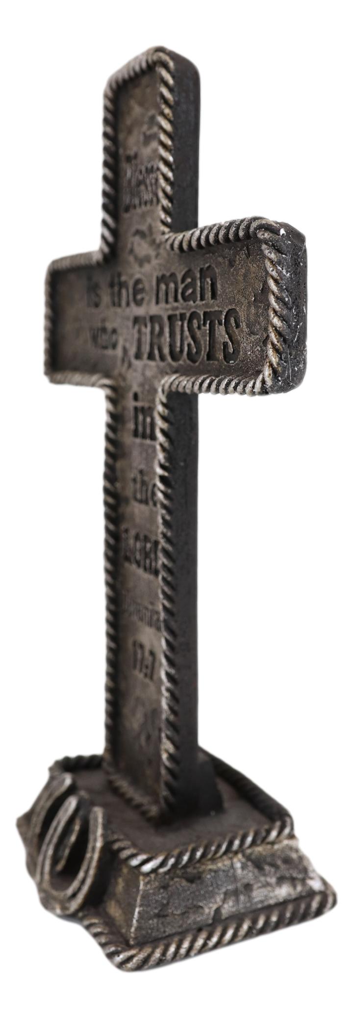 Pack Of 4 Rustic Western Inspirational Christian Bible Verses Standing Crosses