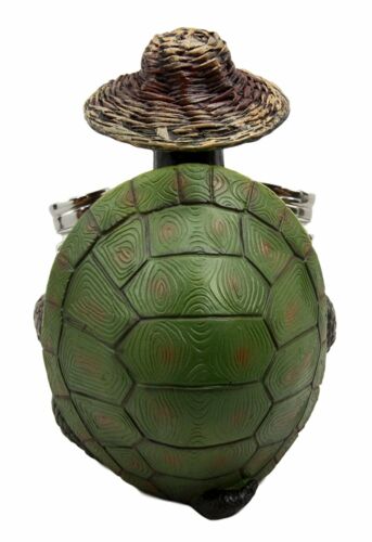 Old Wise Turtle Tortoise Wine Holder & Salt Pepper Shakers Holder Figurine Set