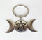 Pack of 24 Metal Wicca Occult Triple Moon Pentagram Coffin Planchette Keychains